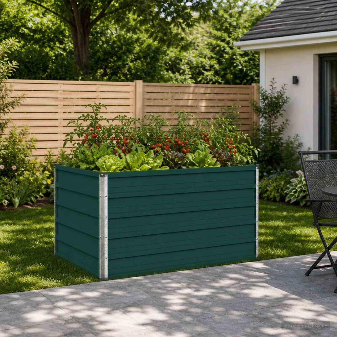 vidaXL Cama de Jardín Elevada Verde 100 x 80 x 55 cm
