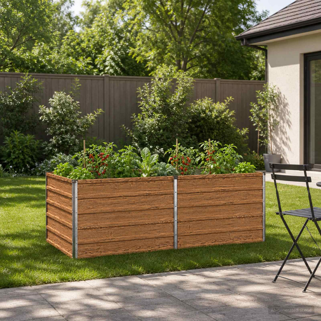 vidaXL Cama de Jardín Elevada Madera Marrón 160 x 80 x 55 cm