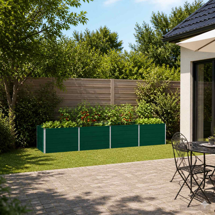 vidaXL Cama de Jardín Elevada Verde 320 x 80 x 55 cm