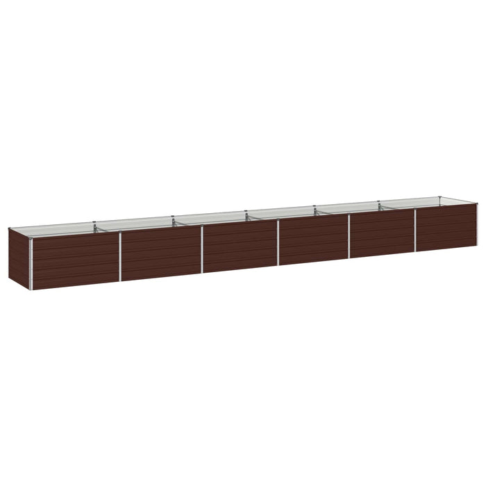 vidaXL Cama de Jardín Elevada Marrón 600 x 80 x 55 cm