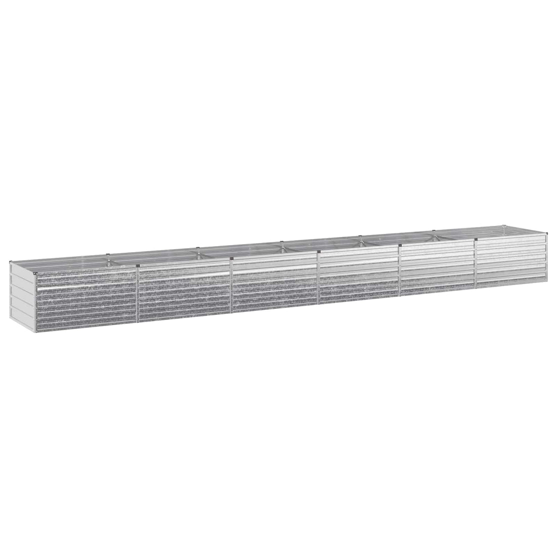 vidaXL Cama de Jardín Elevada Plateado 600 x 80 x 55 cm galvanizado