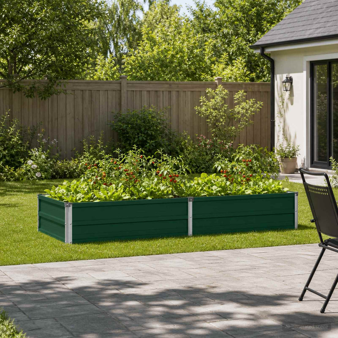vidaXL Cama de Jardín Elevada Verde 160 x 80 x 24 cm