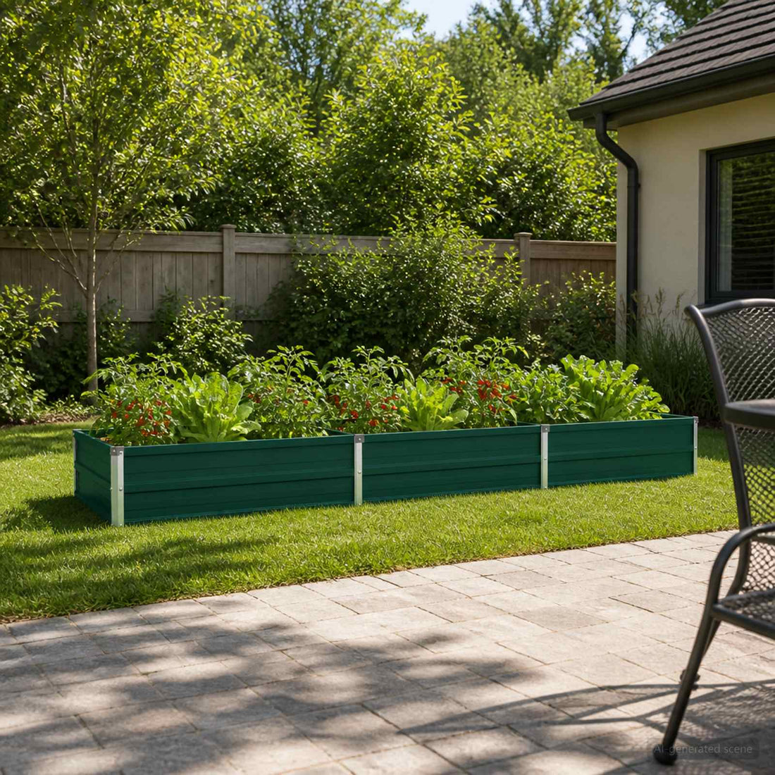 vidaXL Cama de Jardín Elevada Verde 240 x 80 x 24 cm