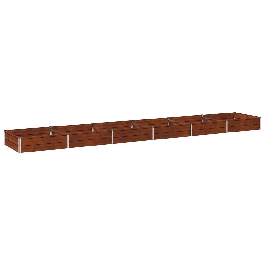 vidaXL Cama de Jardín Elevada Oxidado 480 x 80 x 24 cm cartón