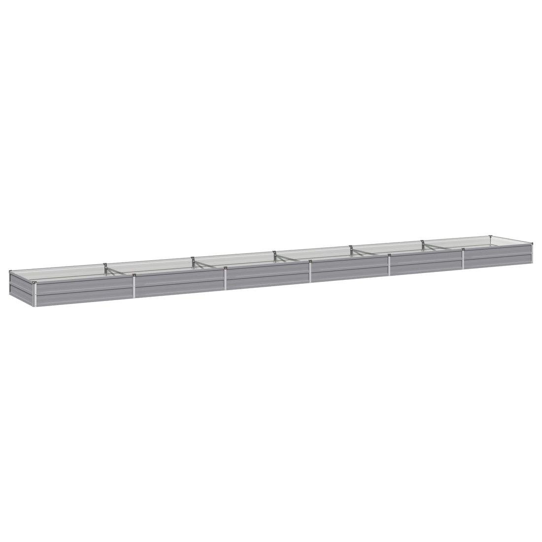 vidaXL Cama de Jardín Elevada Gris 600 x 80 x 24 cm