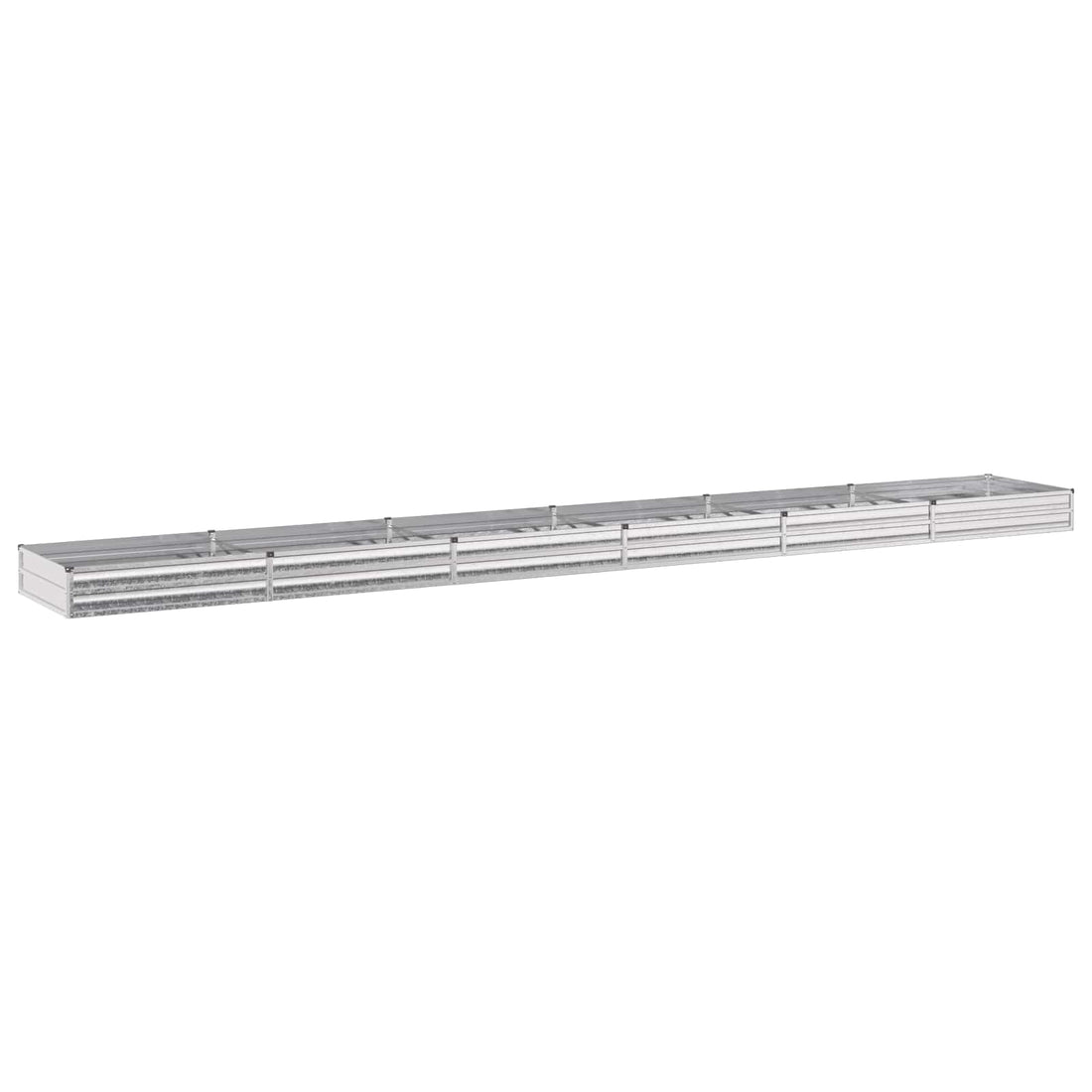 vidaXL Cama de Jardín Elevada Plateado 600 x 80 x 24 cm galvanizado