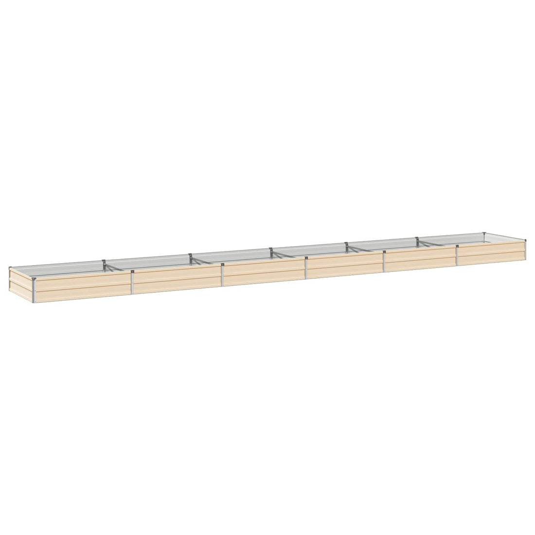 vidaXL Cama de Jardín Elevada Marfil 600 x 80 x 24 cm