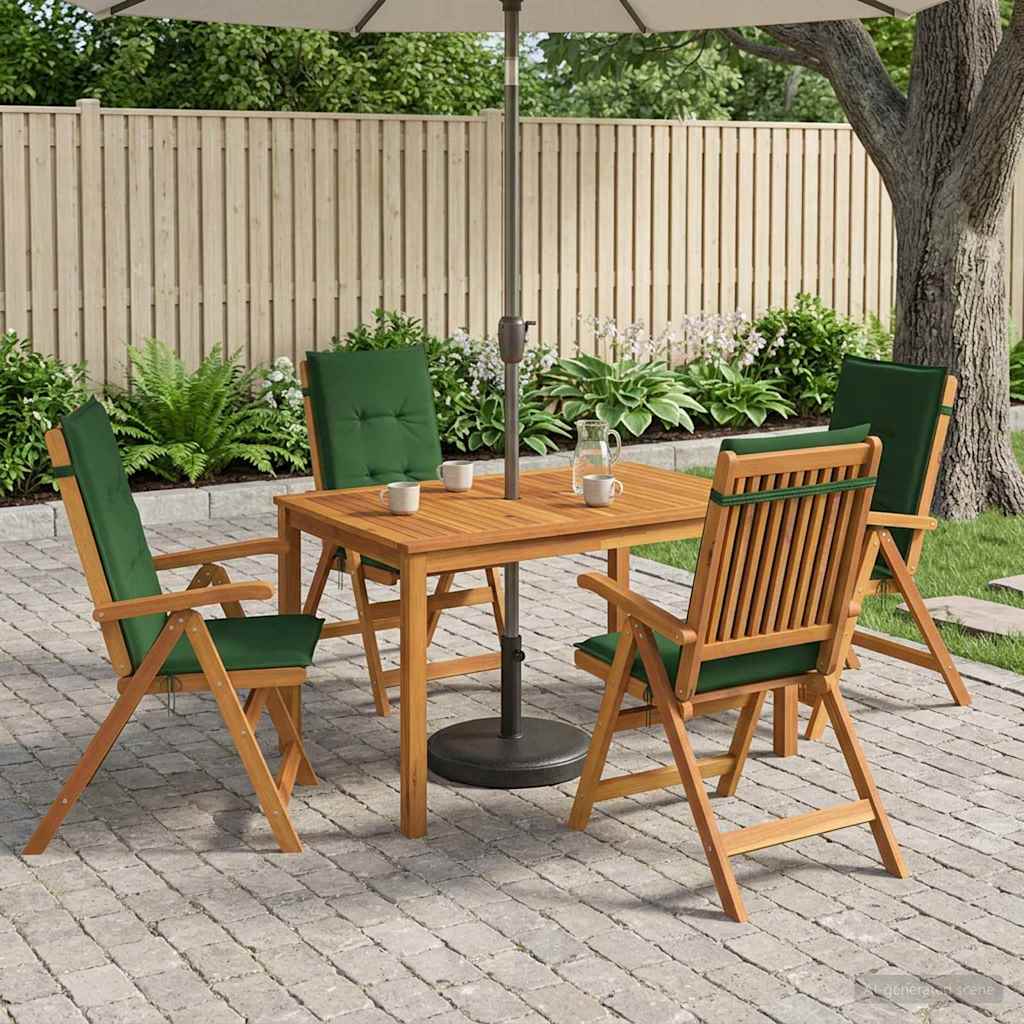 vidaXL 5-Piece Garden Dining Set Natural Madera de Acacia Sólida