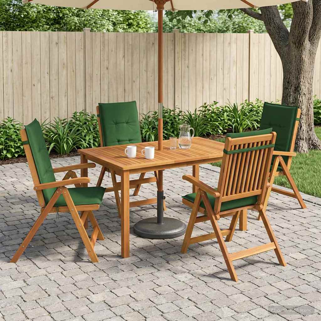 vidaXL Juego de comedor de jardín de 5 piezas Natural