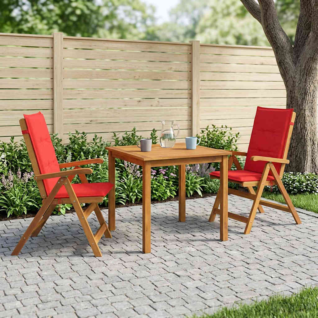 vidaXL Conjunto de comedor de jardín de 3 piezas Natural