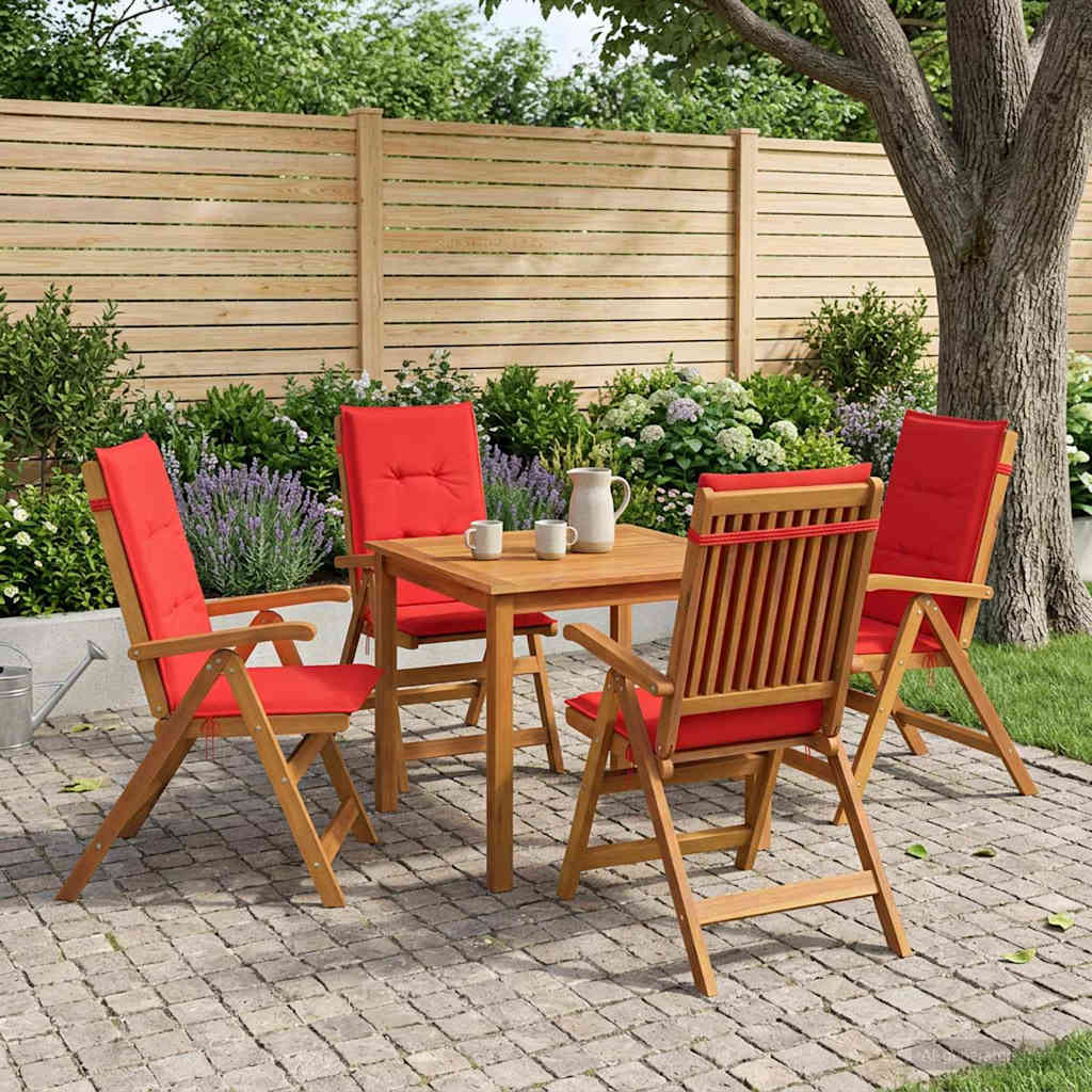 vidaXL Juego de comedor de jardín de 5 piezas Natural