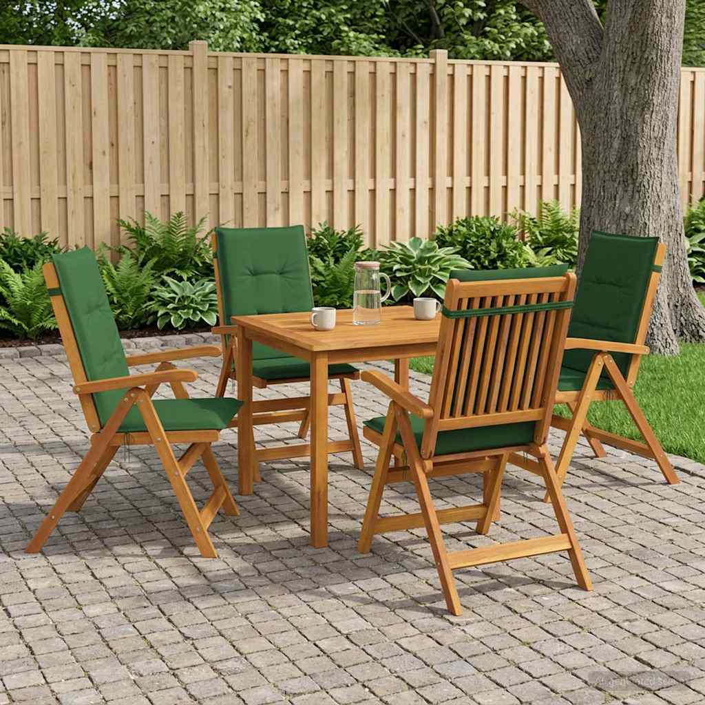 vidaXL Juego de comedor de jardín de 5 piezas Natural