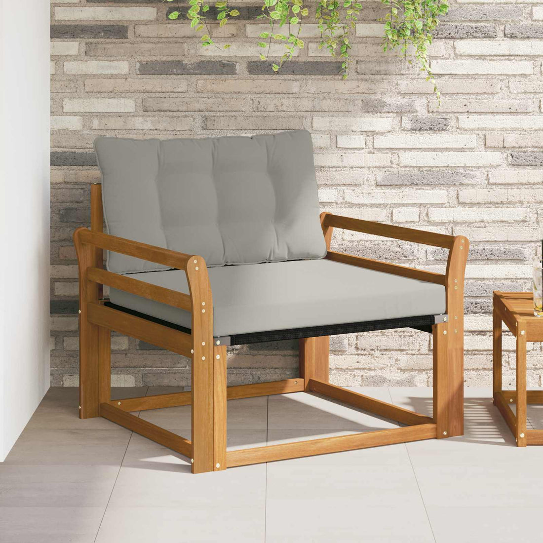 vidaXL Conjunto de sofás de exterior Natural