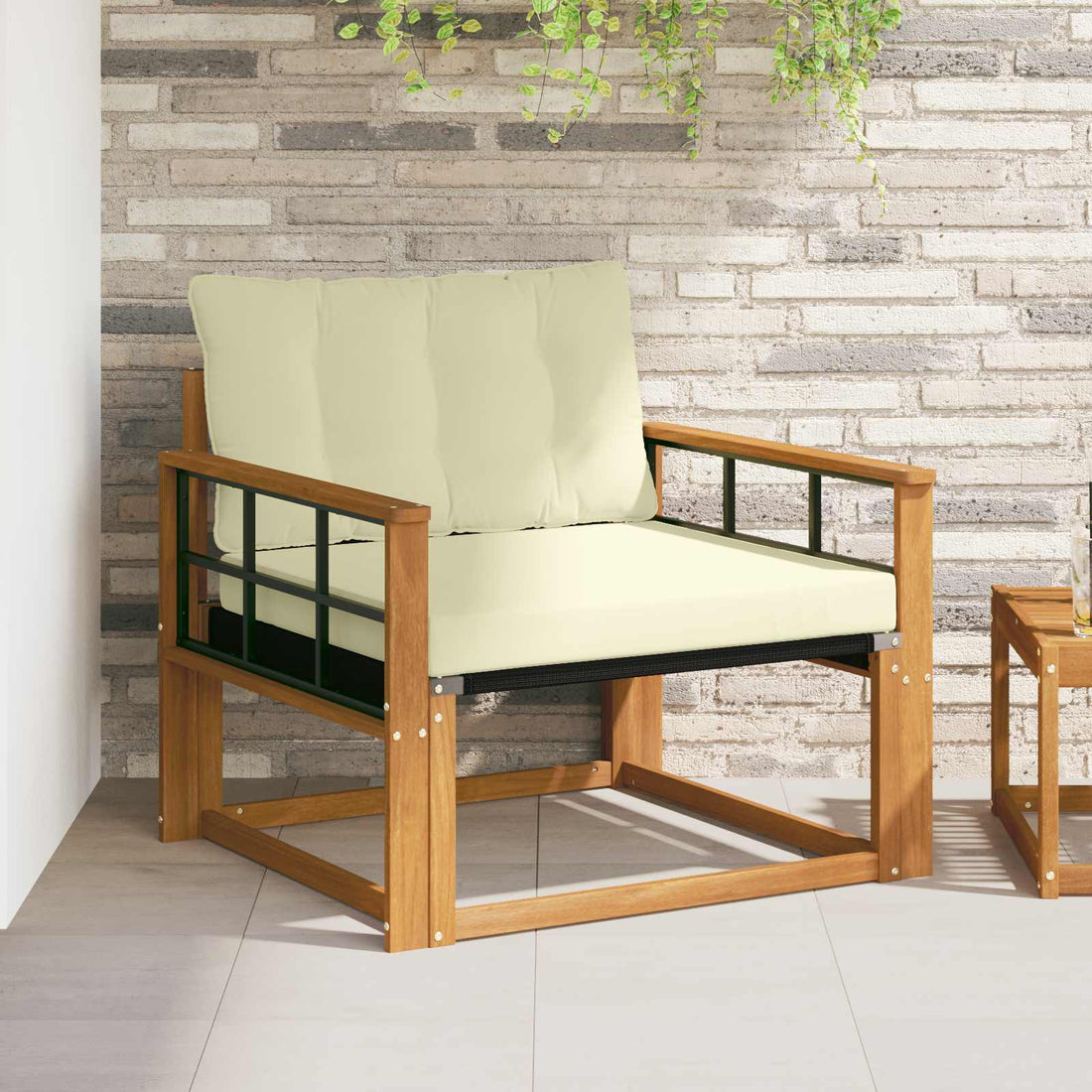 vidaXL Conjunto de sofás de exterior Natural
