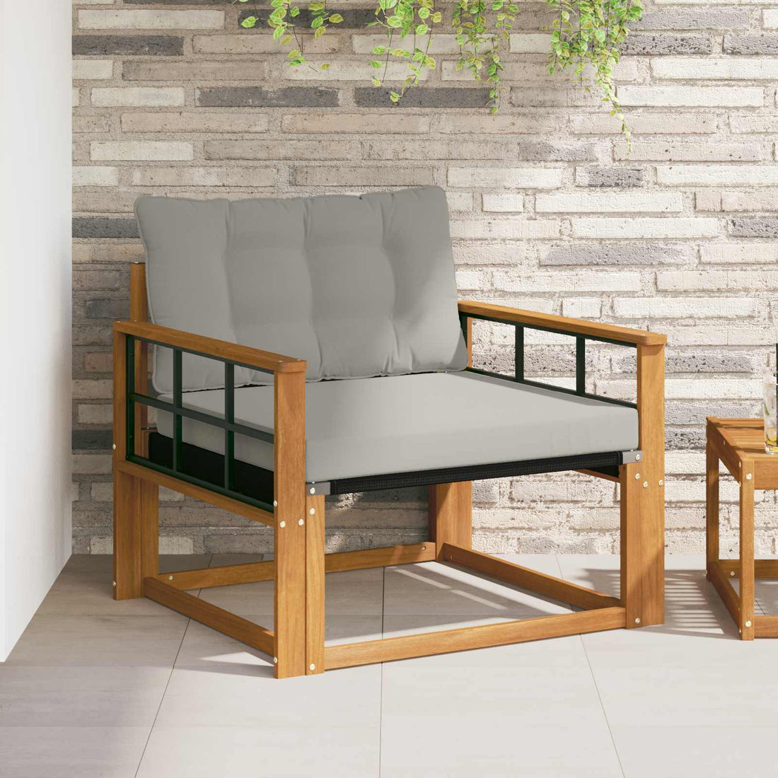 vidaXL Conjunto de sofás de exterior Natural
