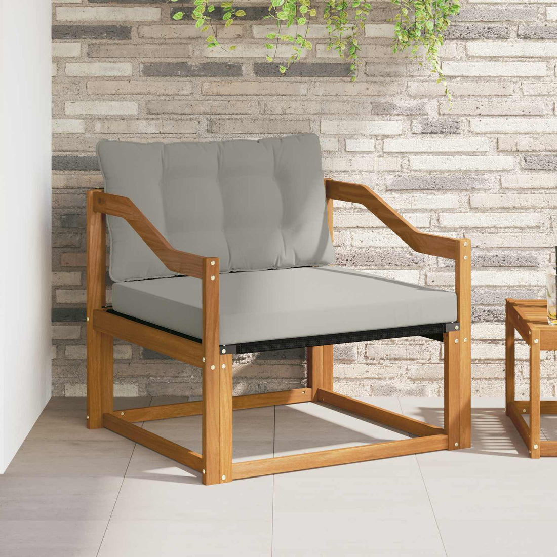 vidaXL Conjunto de sofás de exterior Natural