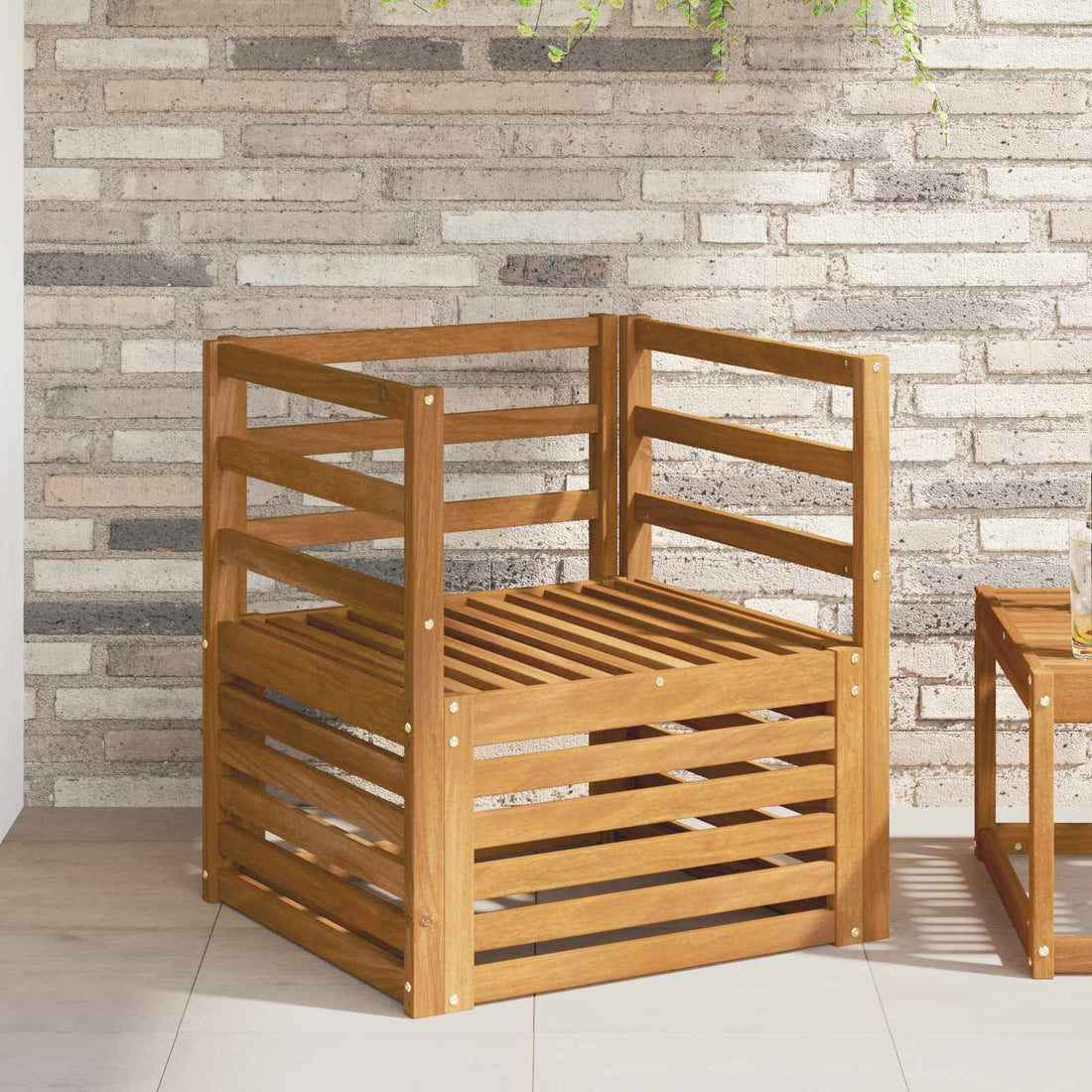 vidaXL Conjunto de sofás de exterior Madera de Acacia Sólida