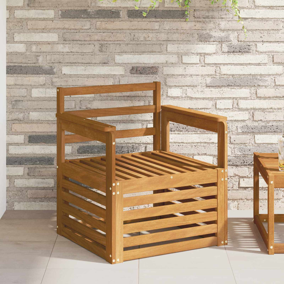 vidaXL Conjunto de sofás de exterior Madera de Acacia Sólida
