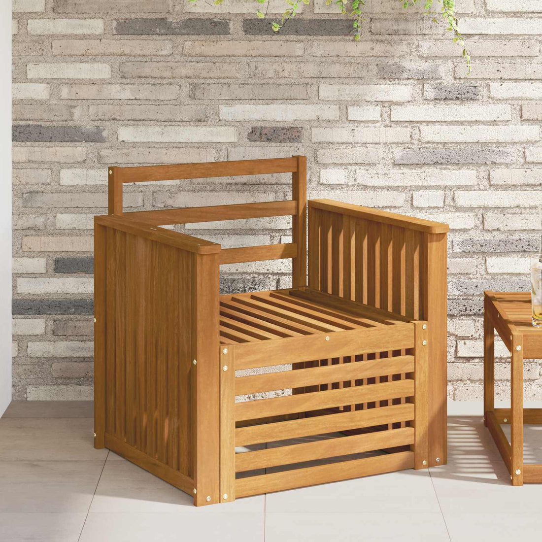 vidaXL Conjunto de sofás de exterior Madera de Acacia Sólida