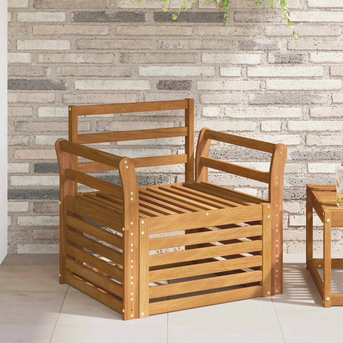 vidaXL Conjunto de sofás de exterior Madera de Acacia Sólida