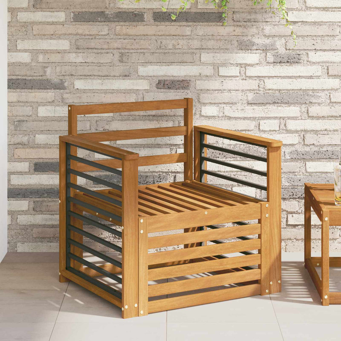 vidaXL Conjunto de sofás de exterior Madera de Acacia Sólida