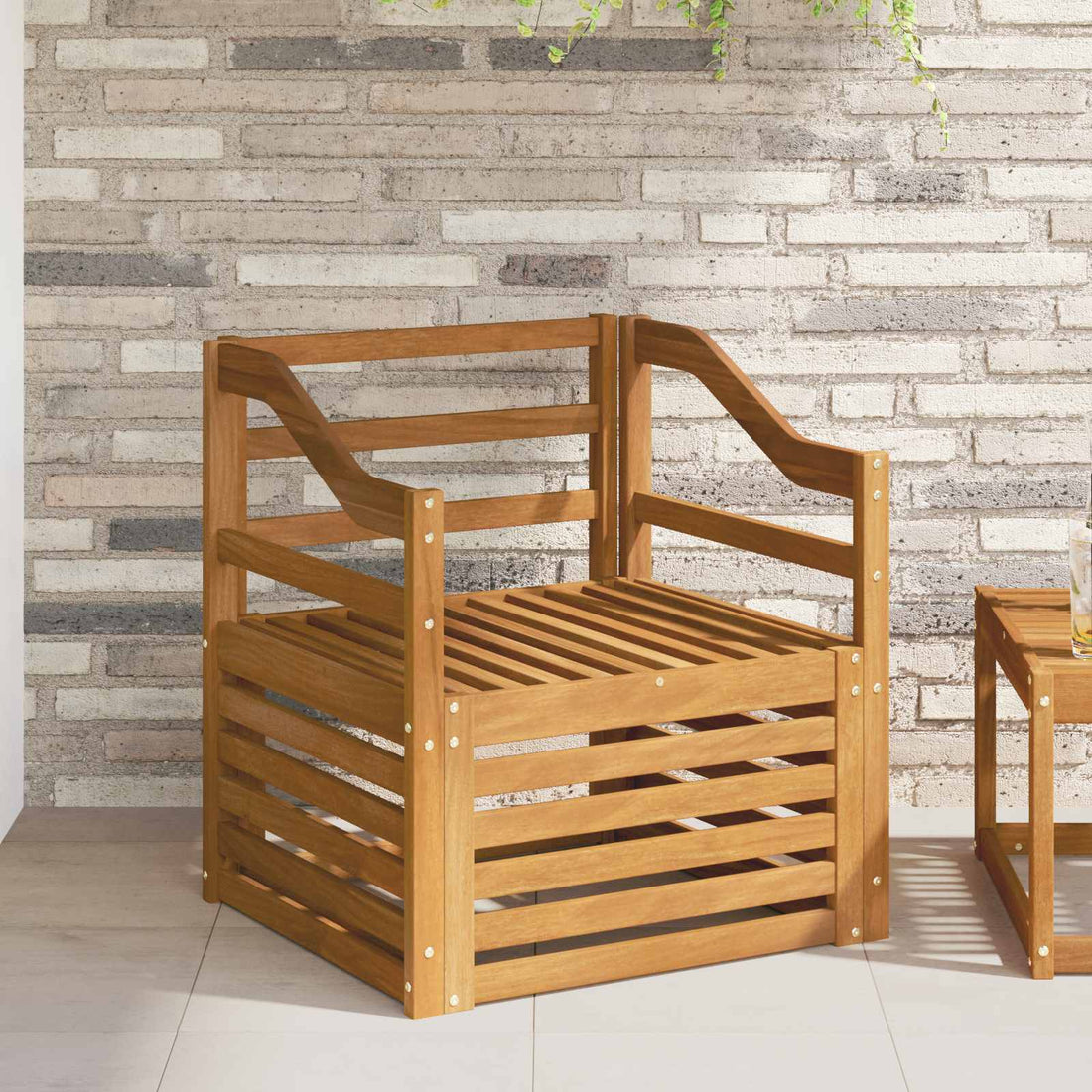 vidaXL Conjunto de sofás de exterior Madera de Acacia Sólida
