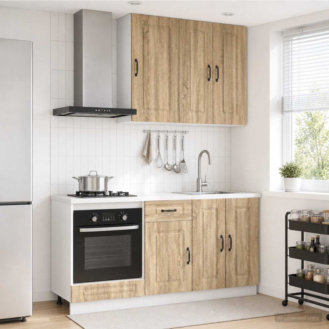 vidaXL Unidad de cocina KALMAR 5 uds. Roble Sonoma