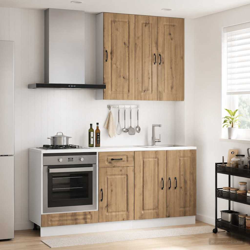 vidaXL Unidad de cocina KALMAR 5 uds. Roble artisan