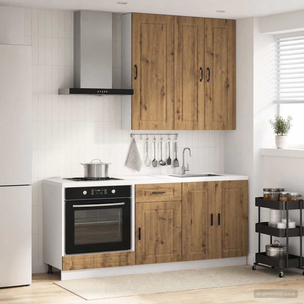 vidaXL Unidad de cocina PORTO 5 uds. Roble artisan