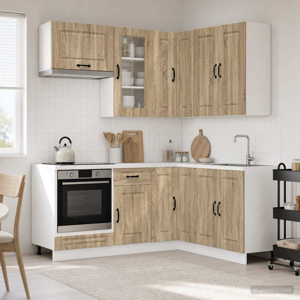 vidaXL Unidad de cocina KALMAR 8 uds. Roble Sonoma