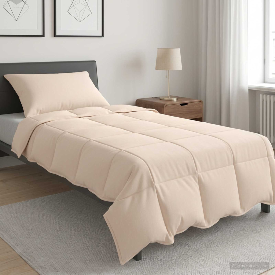 vidaXL Juego de Edredón 2 uds. Verano 100% Kapok natural Beige