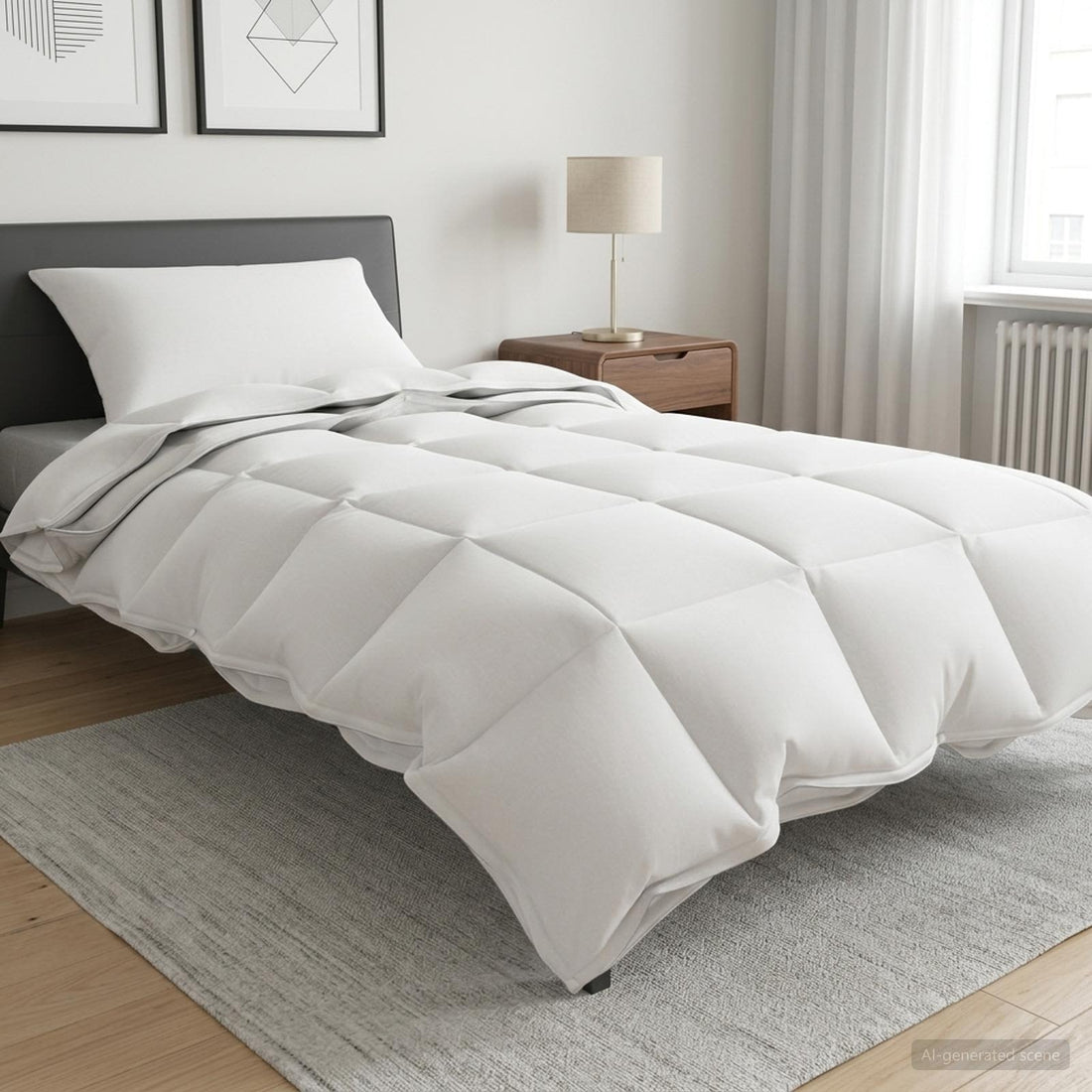 vidaXL Juego de Edredón para Todo el Año 2 uds. 137 x 200 cm Blanco