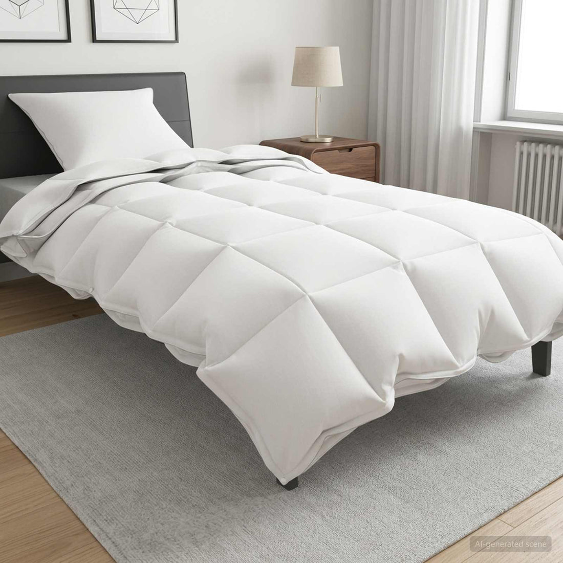 vidaXL Juego de Edredón para Todo el Año 2 uds. 137 x 200 cm Blanco