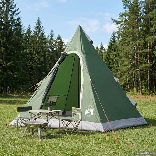 vidaXL 3 personas Verde Poliéster 185T con recubrimiento PU