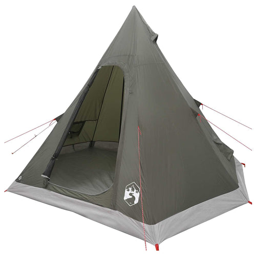 vidaXL 3 personas Verde militar Poliéster 185T con recubrimiento PU (2)