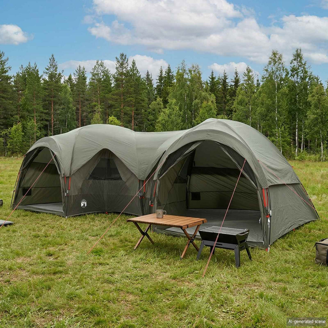 vidaXL Tienda Familiar con cubierta impermeable 5 personas