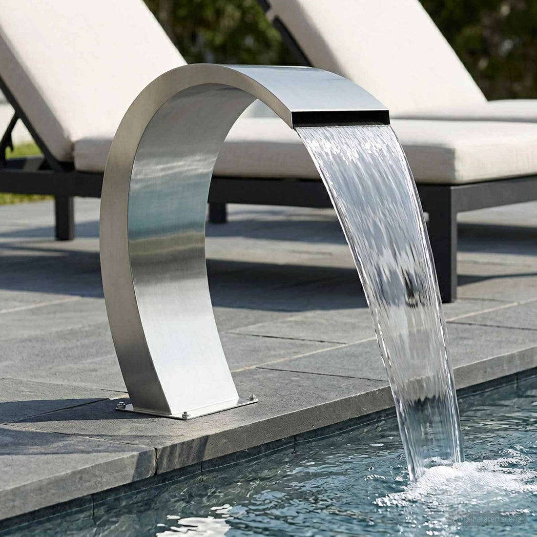 vidaXL Fuente de Piscina Acero inoxidable 60 x 30 x 70 cm Plateado