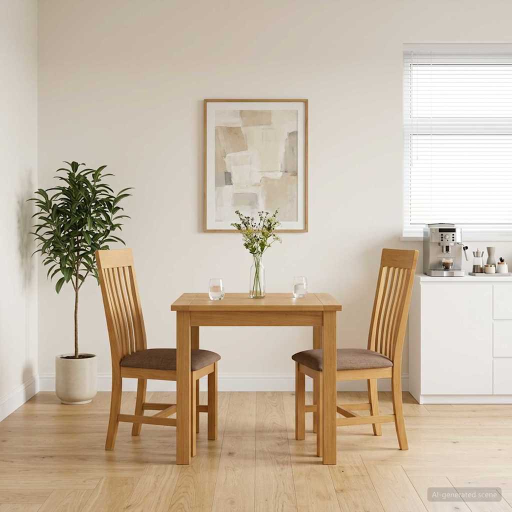 vidaXL Silla de comedor 2 uds. Madera de Roble Sólido Gris
