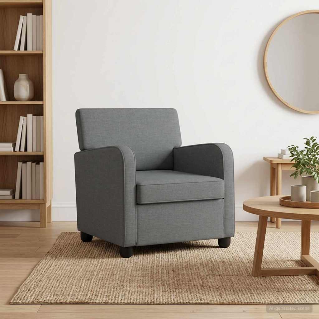vidaXL Sillón Gris oscuro Tela