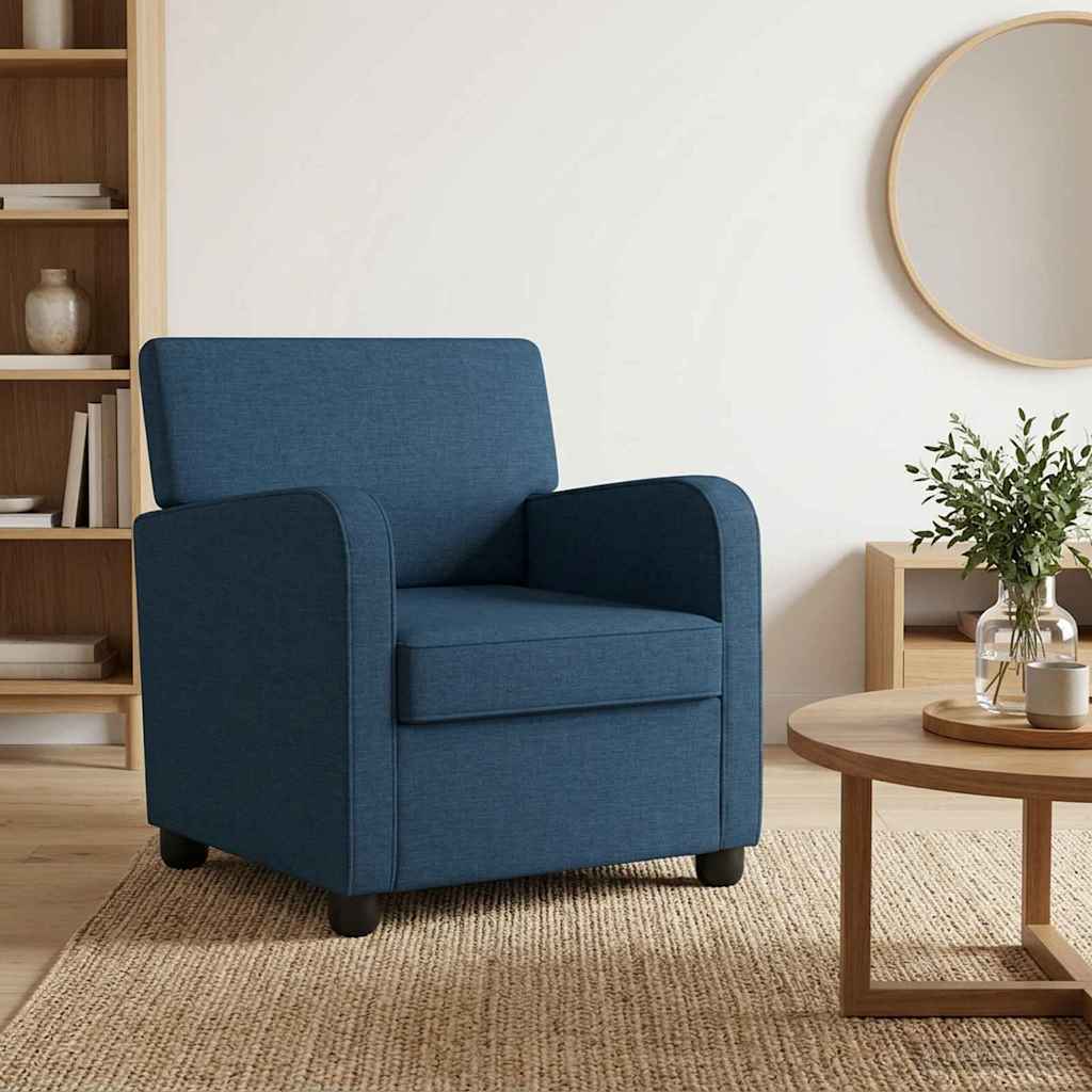 vidaXL Sillón Azul Tela