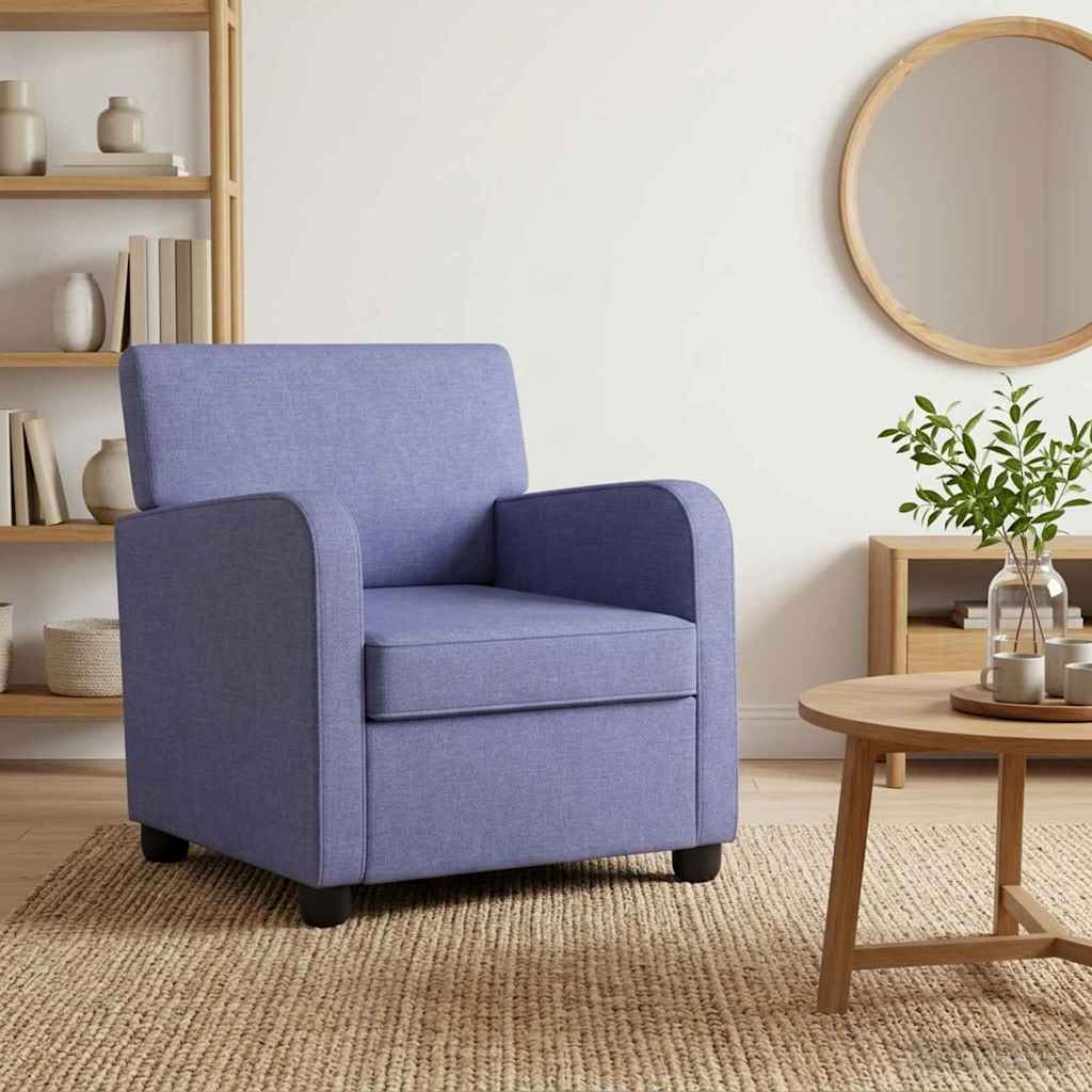 vidaXL Sillón Azul jeans Tela