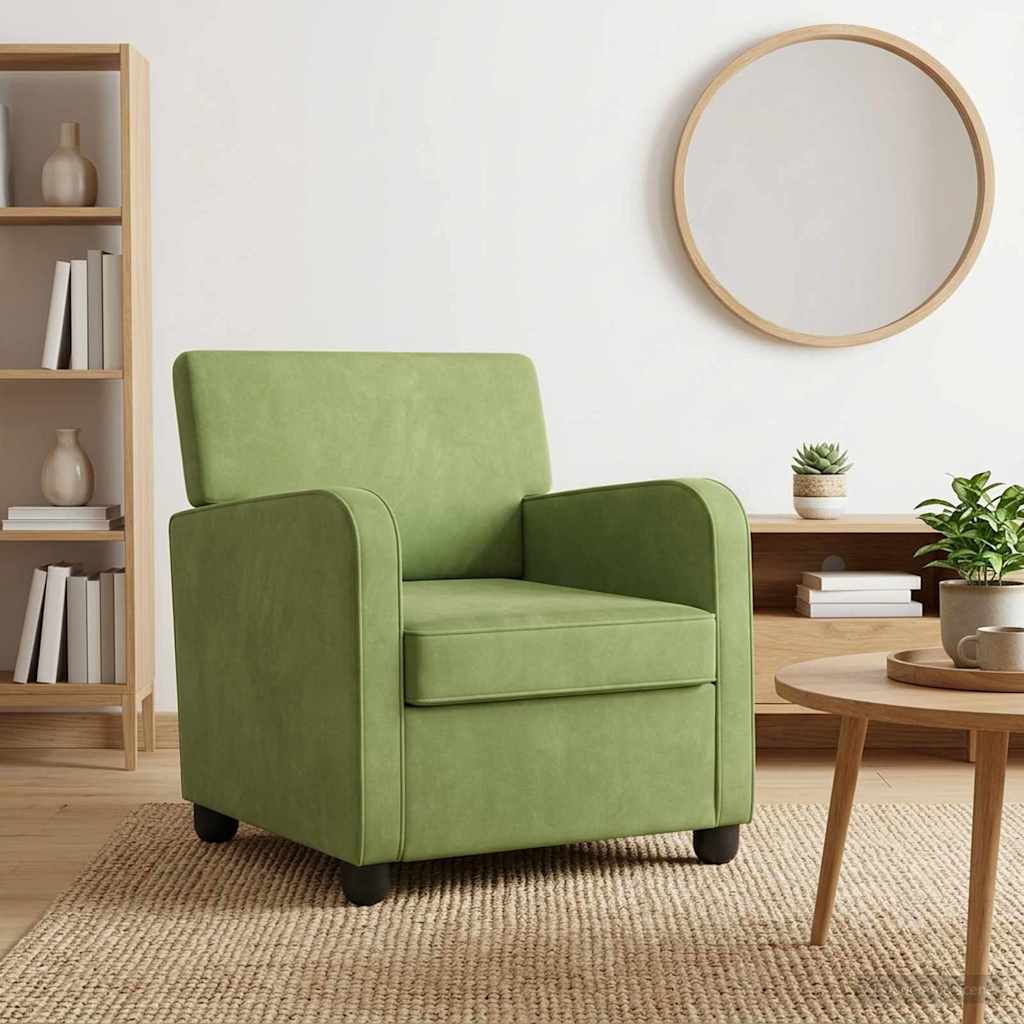 vidaXL Sillón Verde claro Terciopelo