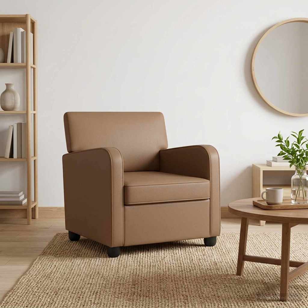 vidaXL Sillón Capuchino Cuero sintético