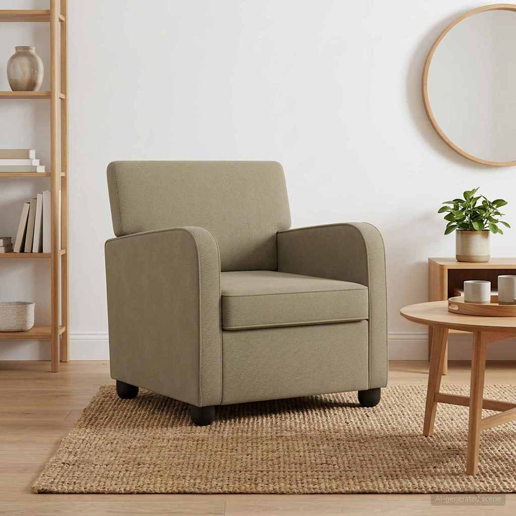 vidaXL Sillón Caqui Terciopelo