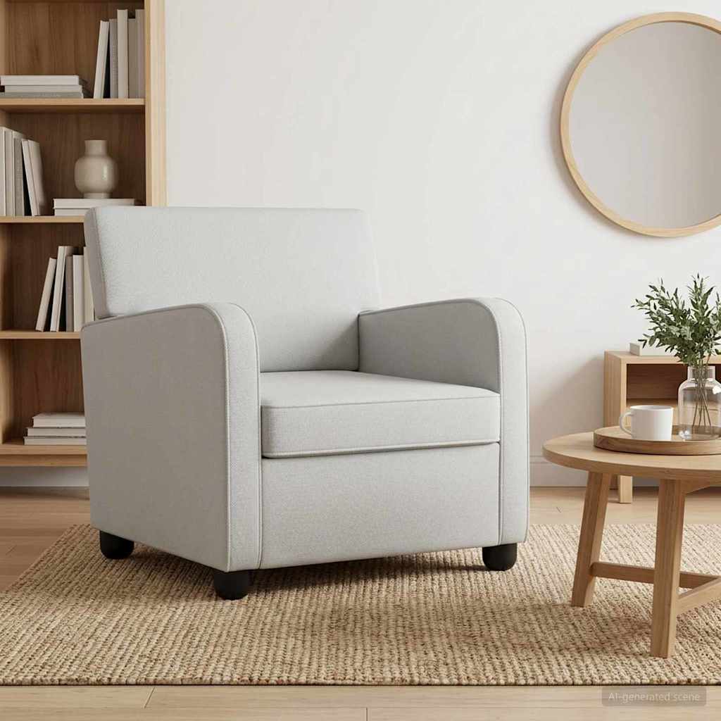vidaXL Sillón Gris Claro Terciopelo