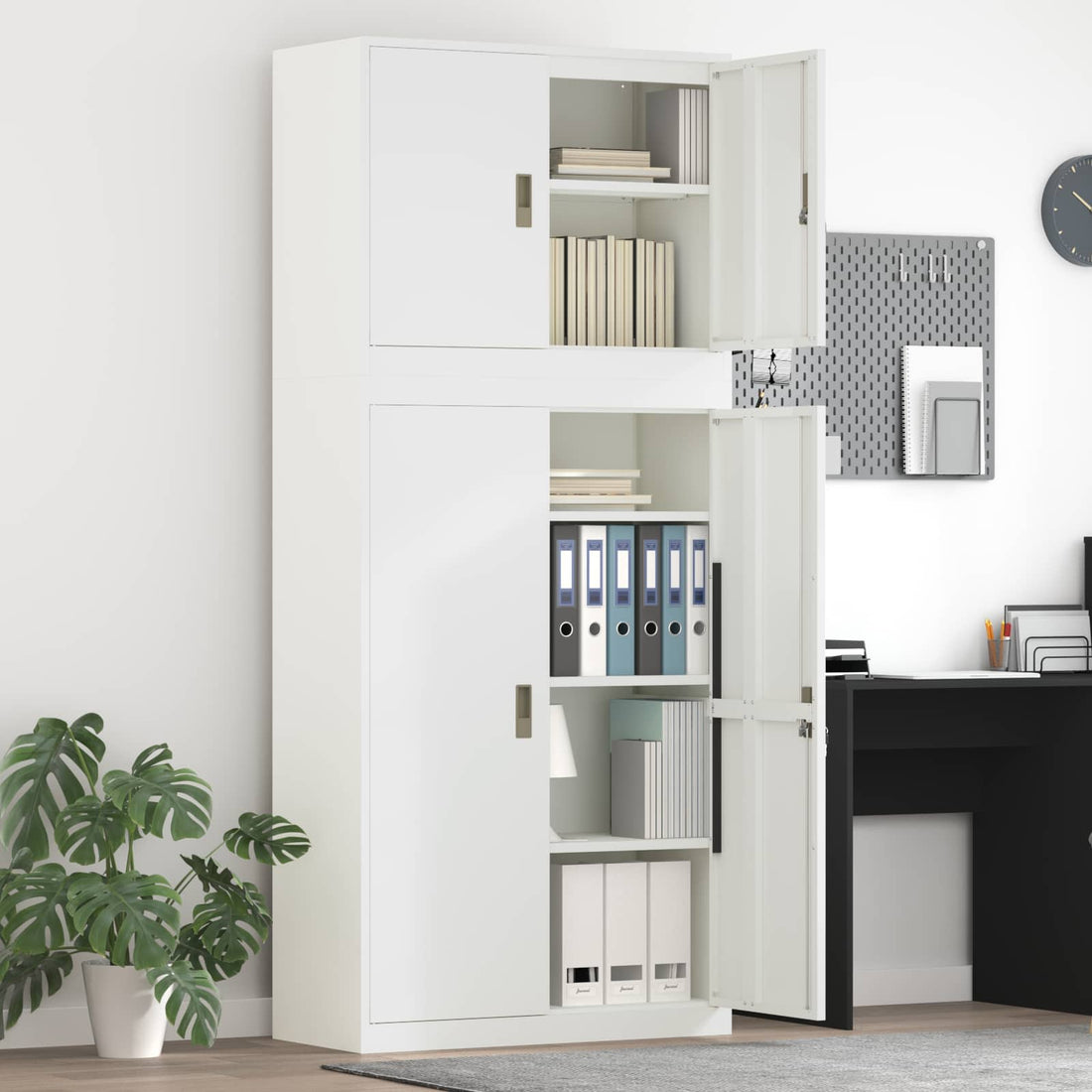 vidaXL Armario de almacenamiento 2 uds. 90 x 40 x 210 cm Acero