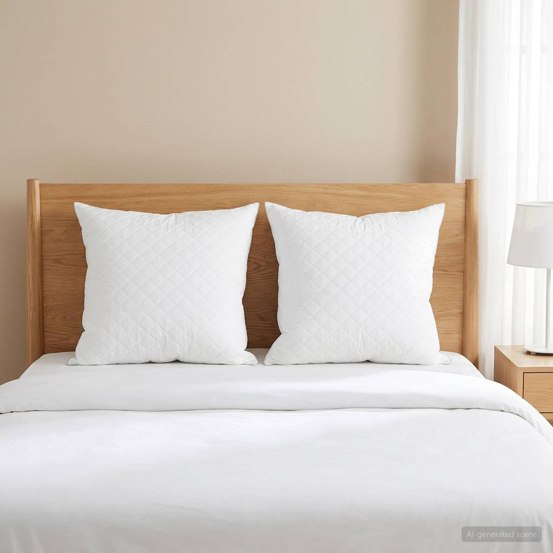 vidaXL Almohada FULDA 2 uds. 60 x 60 cm 100% Plumón y plumas de ganso