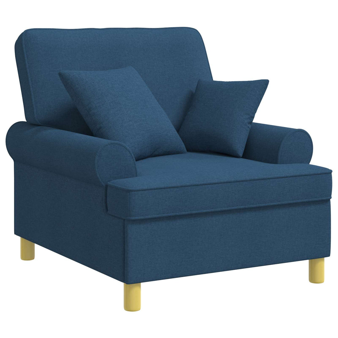 vidaXL Sillón XL con cojines Azul Tela