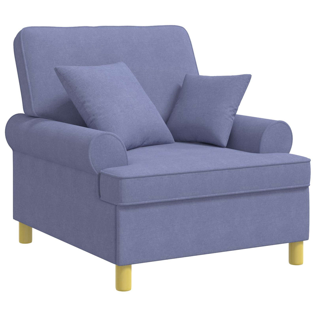 vidaXL Sillón XL con cojines Azul jeans Tela