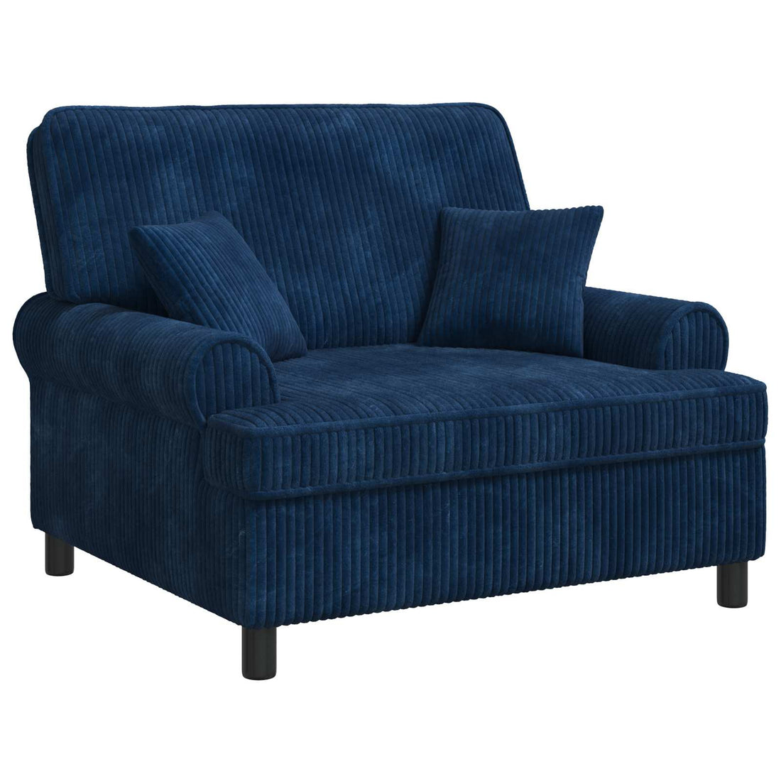 vidaXL Sillón XXL con cojines Azul Marino Tejido de 1,5 líneas